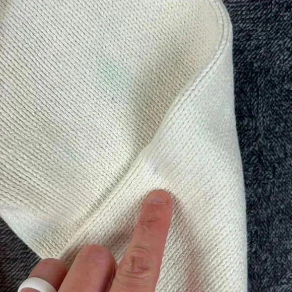 Vtg 70s 80s Chunky Knit Sweater Lion Crafters Full Zip Cricket Style S Collared - Picture 11 of 16